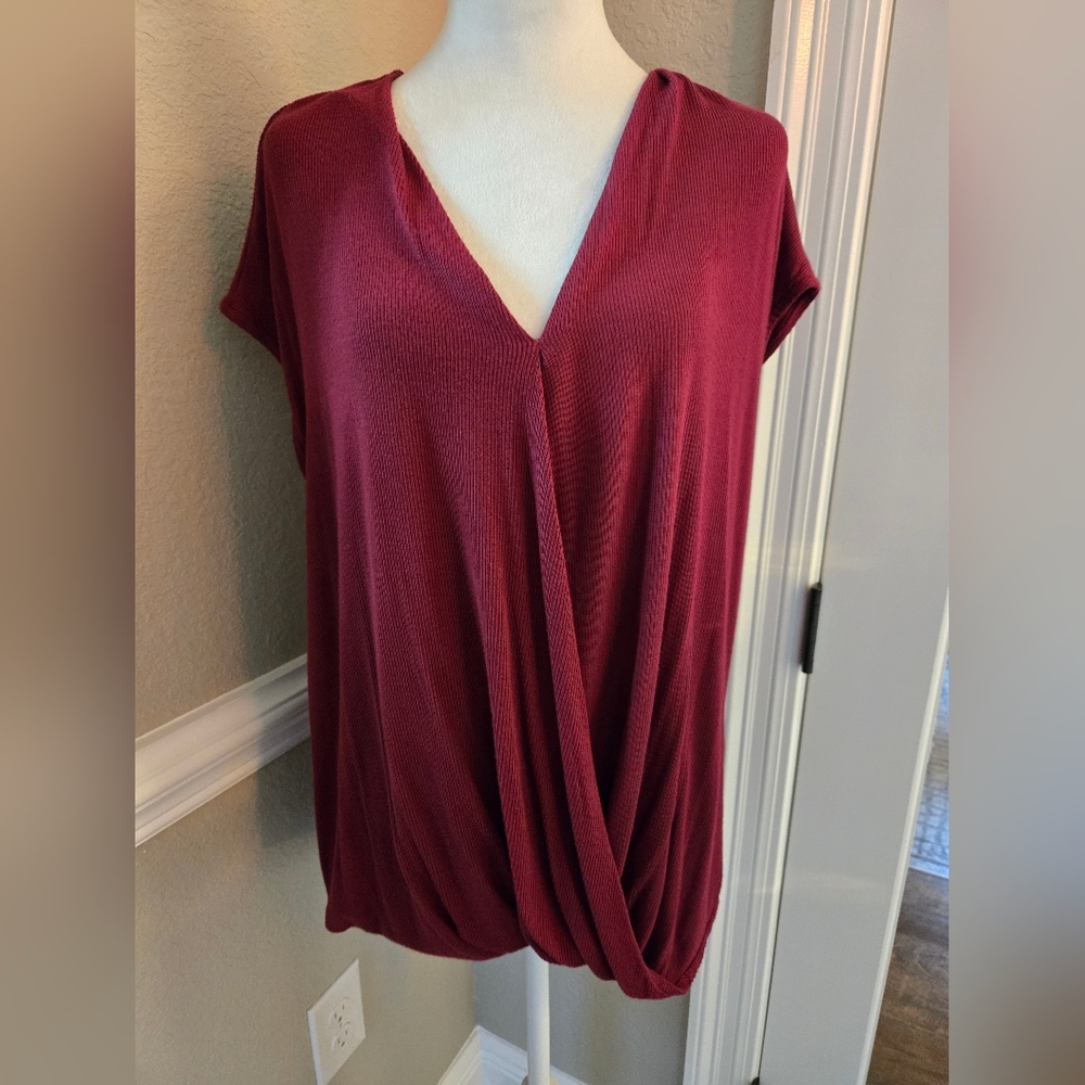 For The Republic Faux Wrap Top, Medium